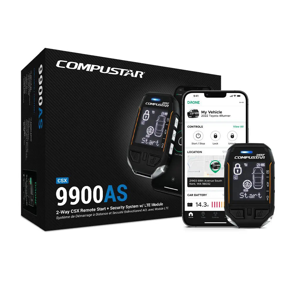 Compustar CSX9900-AS All-in-One 2-Way Remote Start + Security Bundle